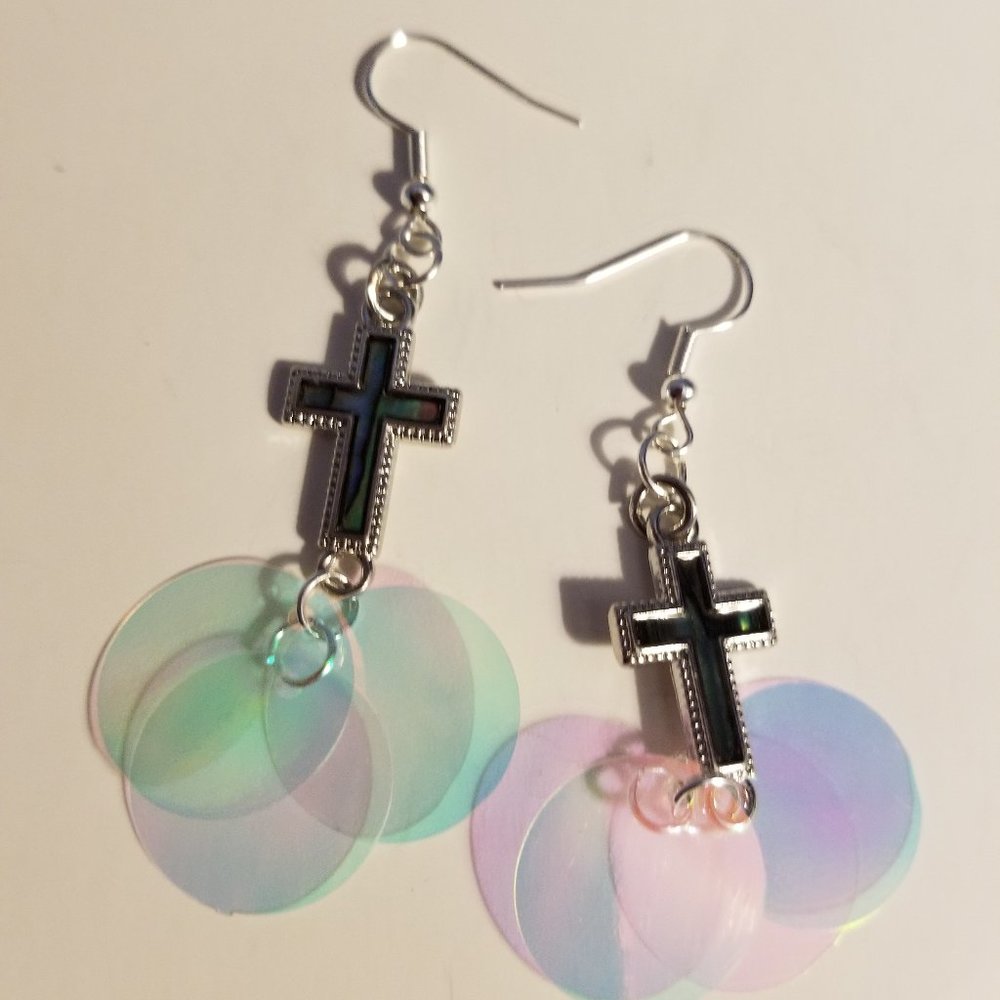 Free Gift with Purchase: Mother of Pearl Cross Pendant Earring Pair(s)